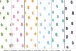 Watercolor seamless pattern, stripes