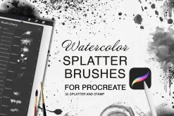 Watercolor Splatter Brushes