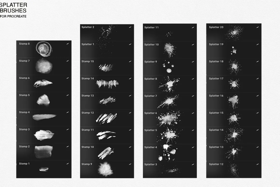 Watercolor Splatter Brushes