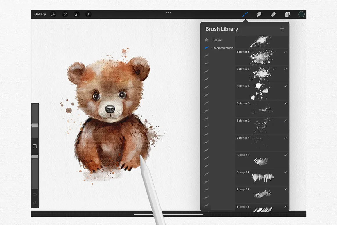 Watercolor Splatter Brushes