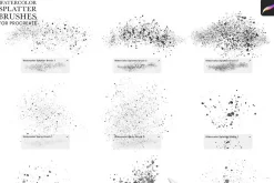 Watercolor Splatter Brushes
