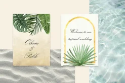 Watercolor tropical clip art