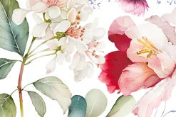 Watercolor tropical flowers