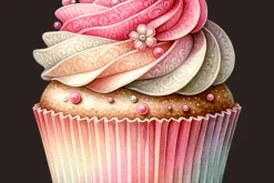 Watercolor Valentine's Day Cupcakes