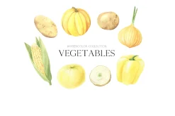 Watercolor Vegetables clipart
