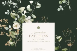 Watercolor Wildflower Floral Green