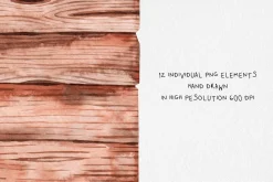 Watercolor Wooden Signs Clipart