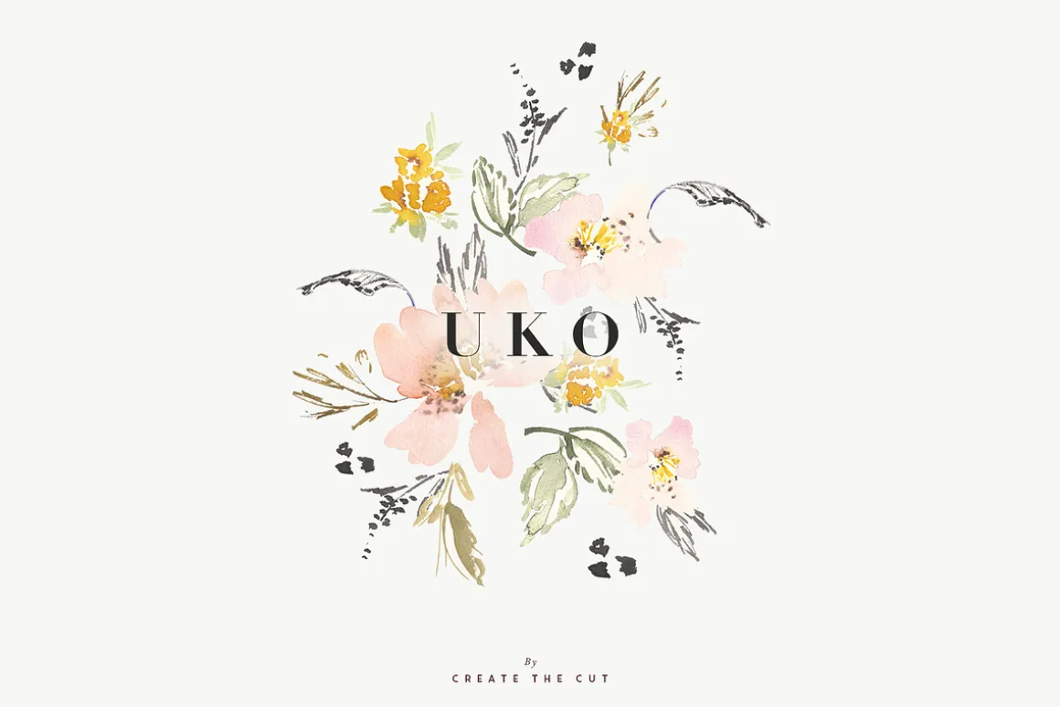 Watercolour Clip Art - Uko