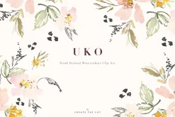 Watercolour Clip Art - Uko