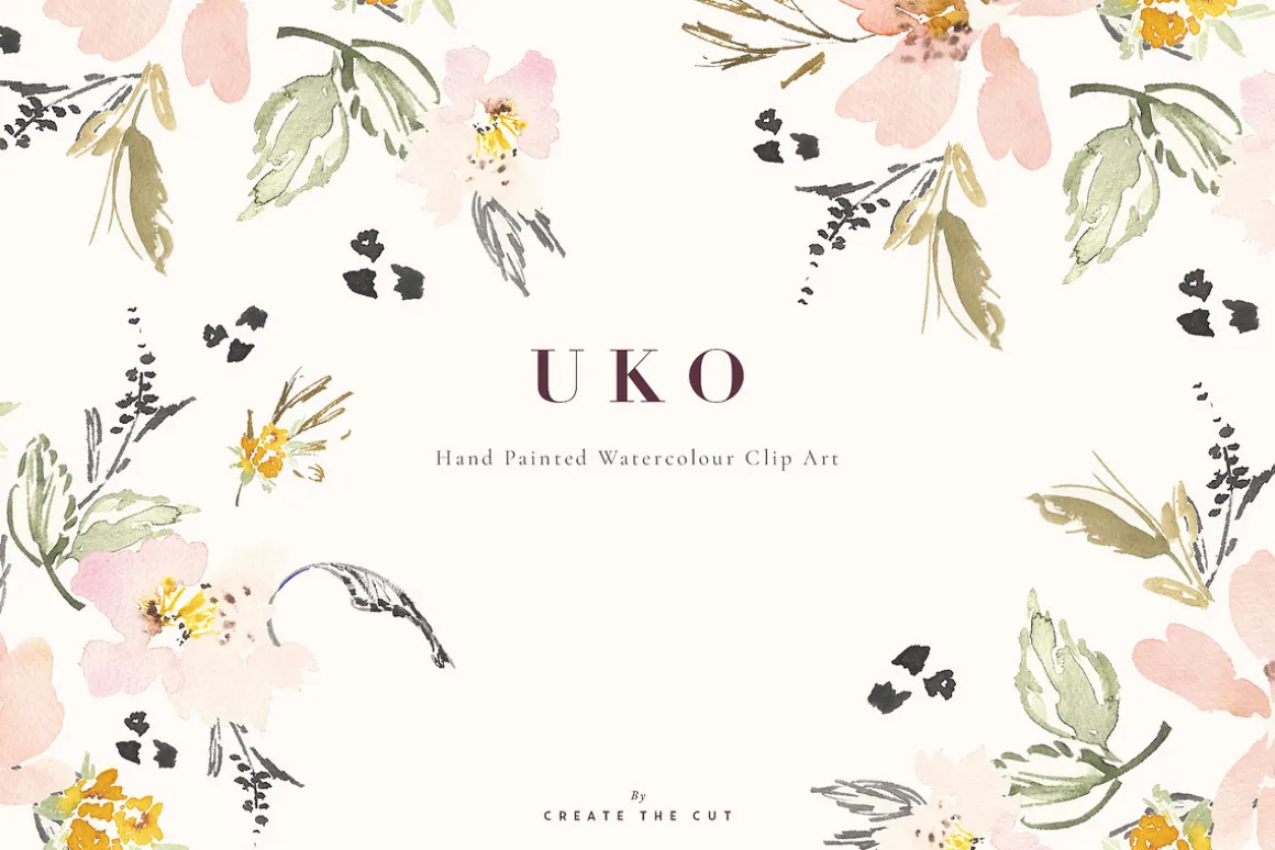 Watercolour Clip Art - Uko