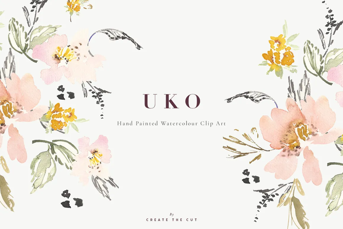 Watercolour Clip Art - Uko