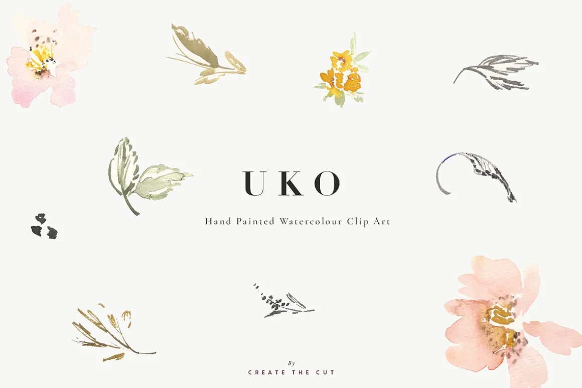 Watercolour Clip Art - Uko