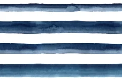 Watercolour stripes in dark navy