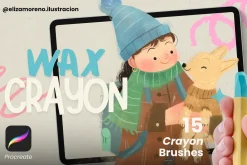 Wax Crayon Brushes for Procreate