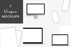7 Website Mockups (Mobile & Desktop)