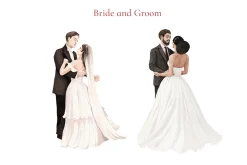 Wedding Map 50 Watercolor Clipart