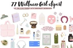 Wellness Girl: Self Care Clipart