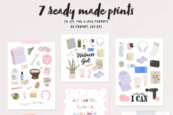 Wellness Girl: Self Care Clipart