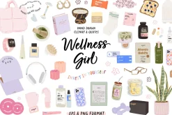 Wellness Girl: Self Care Clipart