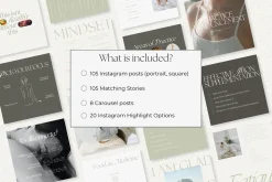 Wellness Instagram Template Bundle