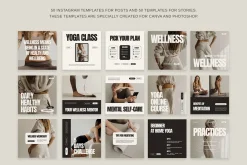Wellness Instagram Templates Canva