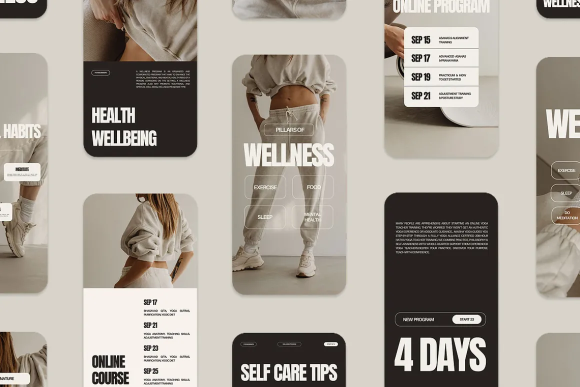 Wellness Instagram Templates Canva