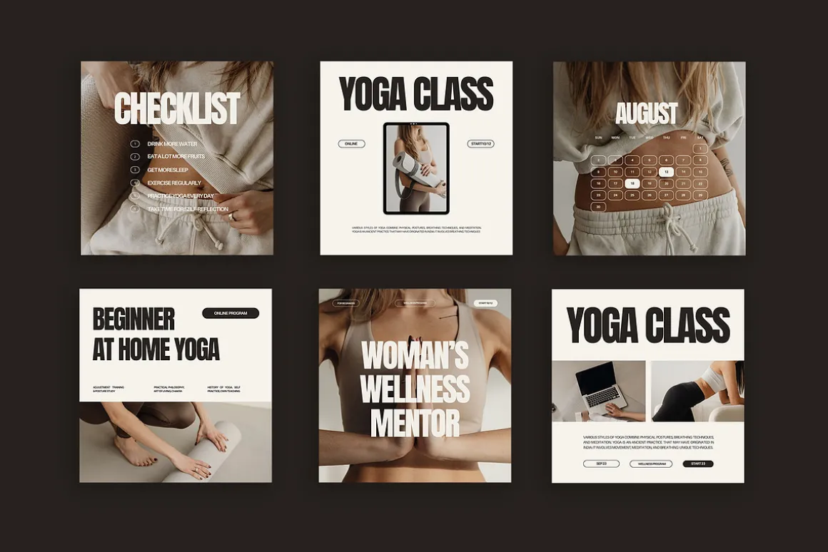Wellness Instagram Templates Canva