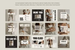 Wellness Instagram Templates Canva