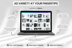 Wellness Static Ad Templates Canva