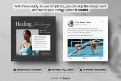 Wellness Static Ad Templates Canva