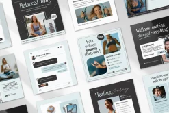 Wellness Static Ad Templates Canva