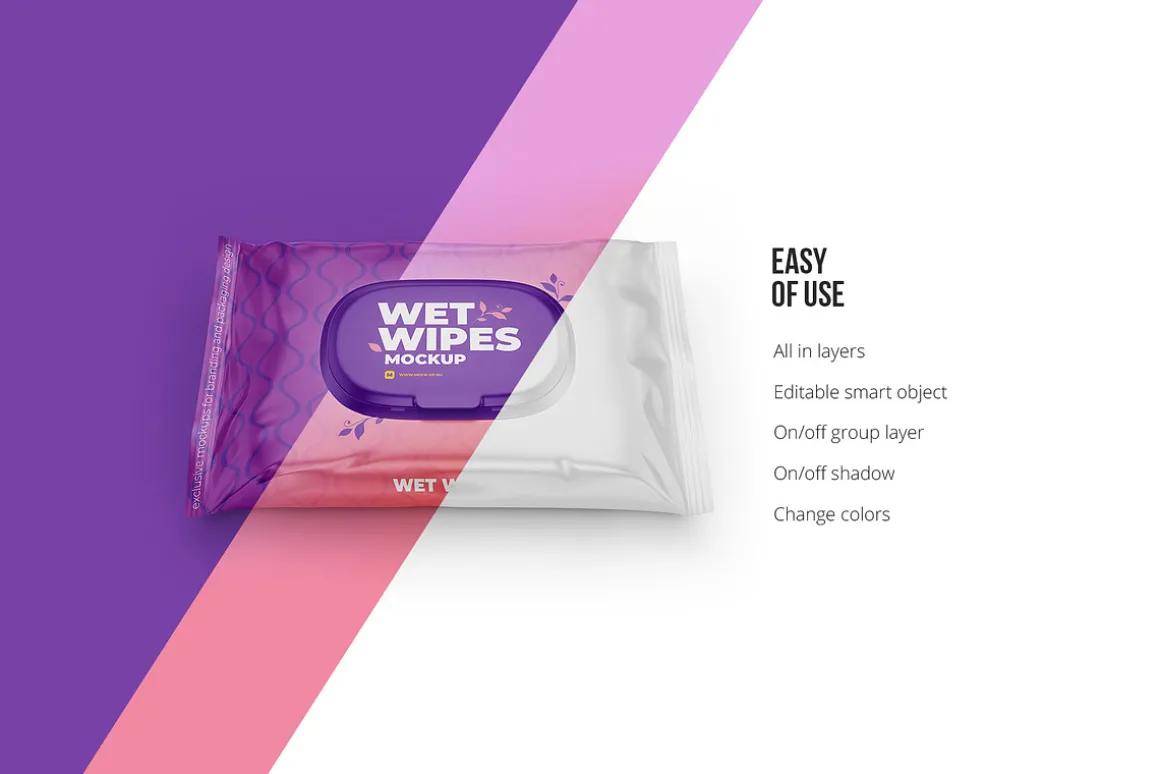 Wet Wipes Mockup 4 PSD + bonus