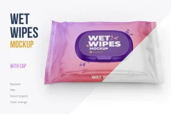 Wet Wipes Mockup 4 PSD + bonus
