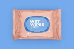 Wet Wipes Mockup 4 PSD + bonus