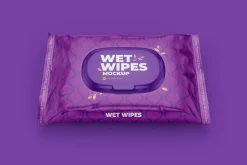 Wet Wipes Mockup 4 PSD + bonus
