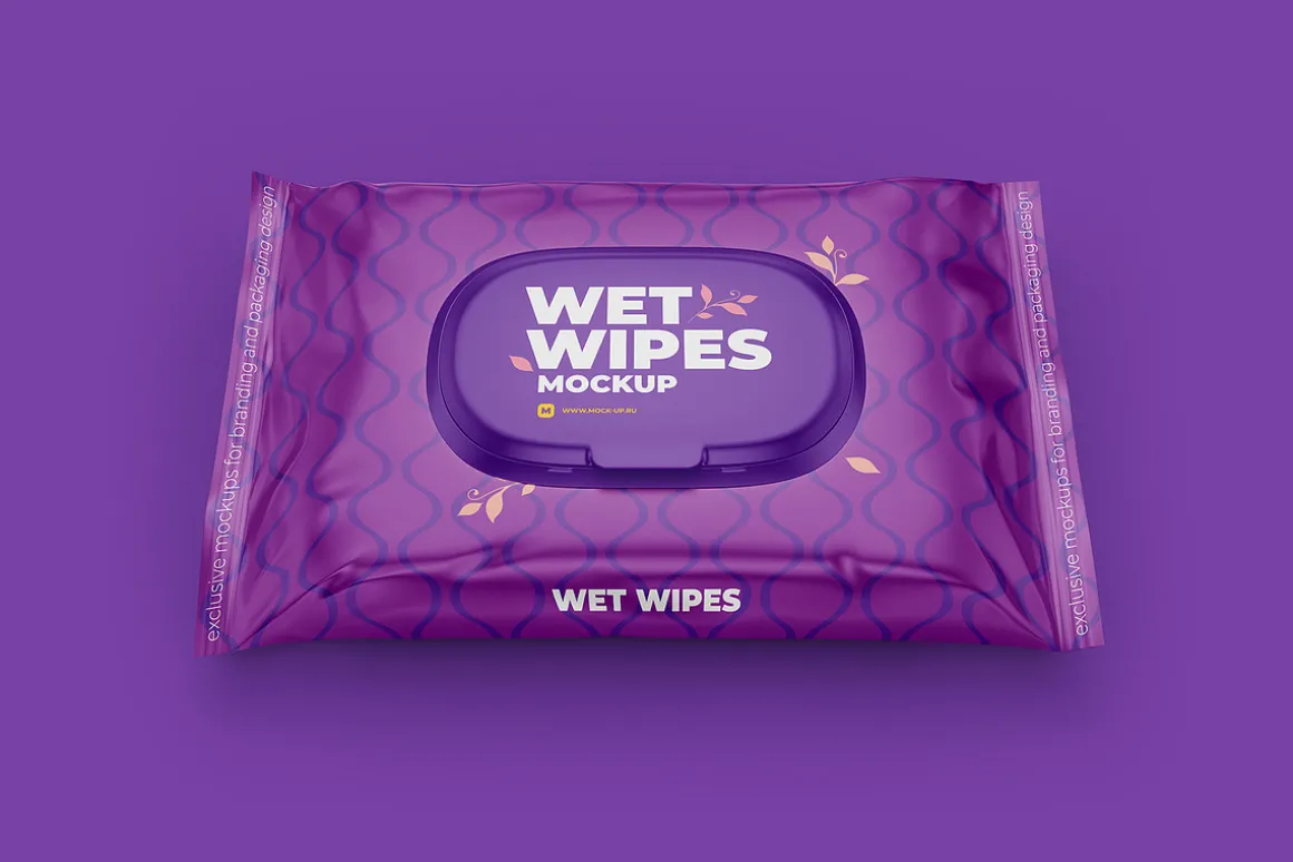 Wet Wipes Mockup 4 PSD + bonus
