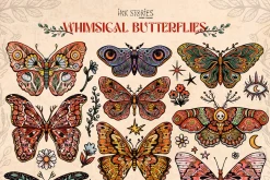 Whimsical Butterflies Boho Aesthetic