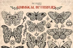Whimsical Butterflies Boho Aesthetic