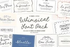 11 Whimsical Handwritten Font Bundle