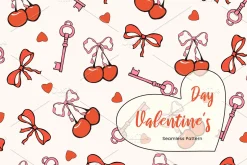 Whimsical Valentine Seamless Pattern