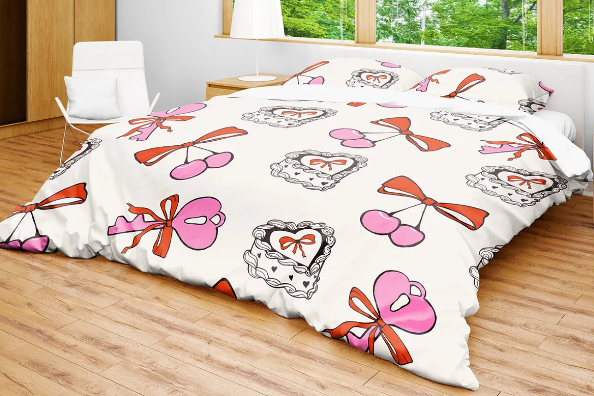 Whimsical Valentine Seamless Pattern