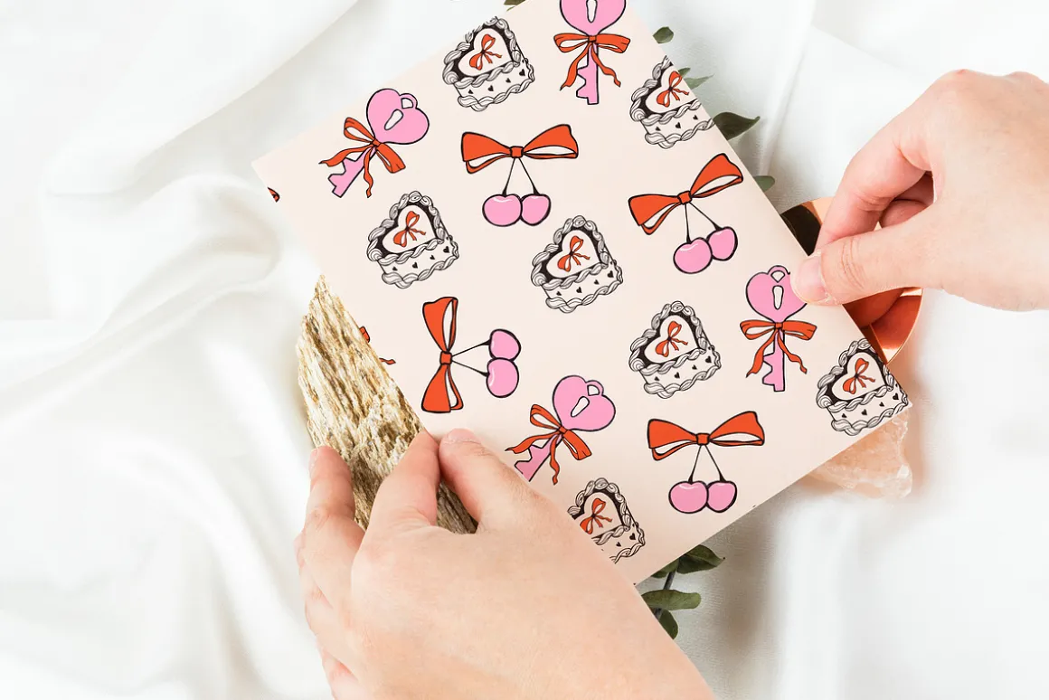Whimsical Valentine Seamless Pattern