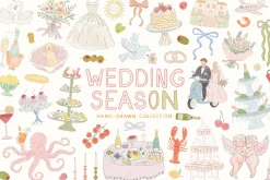 Whimsy Hand-drawn Watercolor Wedding