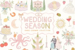 Whimsy Hand-drawn Watercolor Wedding