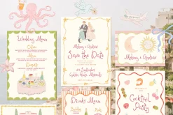 Whimsy Hand-drawn Watercolor Wedding