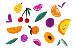 Whimsy Fruit vector iillustration
