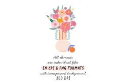 Whimsy Girls. Spring Woman Clipart