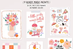 Whimsy Girls. Spring Woman Clipart