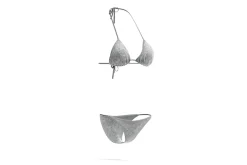 White Beach Women Bikini 3D Model