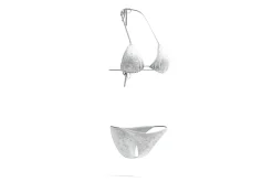 White Beach Women Bikini 3D Model